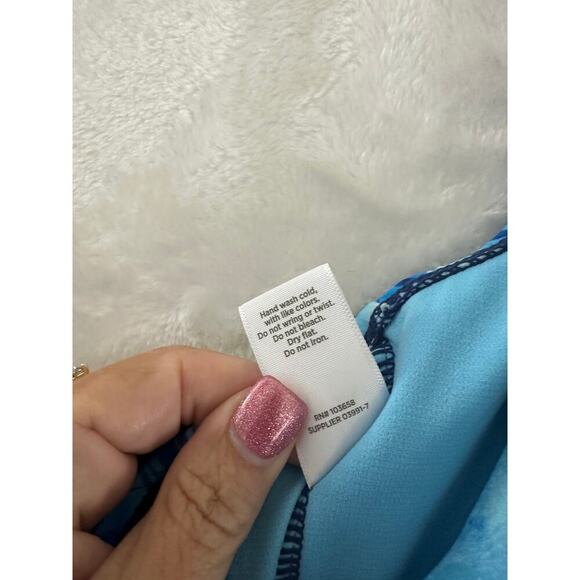 Peyton & Parker Blue Swirl One Piece Swimsuit 3X Beach Pool Summer - Picture 7 of 7